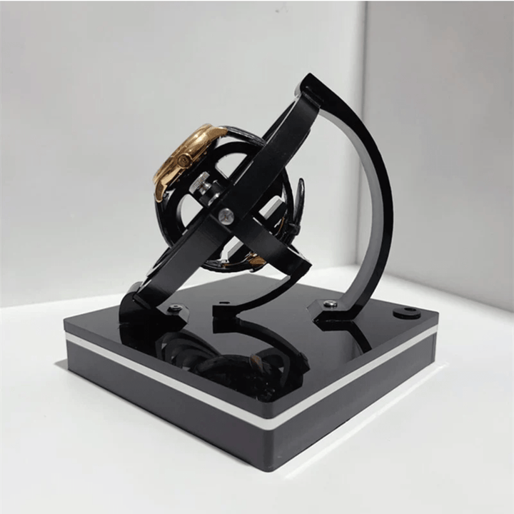 Silent motor watch winder for automatic watches, providing secure storage and optimal timepiece care.