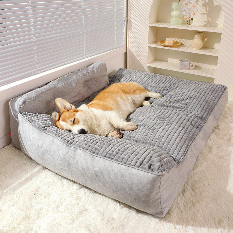Luxurious washable pet pillow bed for all-season comfort. Ideal for dogs & cats. Soft plush orthopedic support.