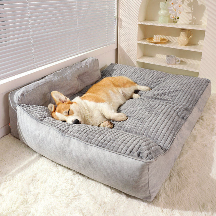 Luxurious washable pet pillow bed for all-season comfort. Ideal for dogs & cats. Soft plush orthopedic support.