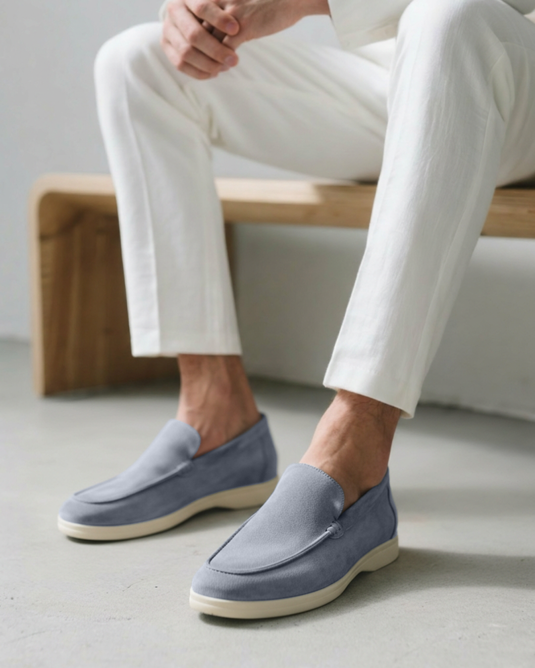 Premium men's slip-on loafers, combining luxury craftsmanship with a supportive design.