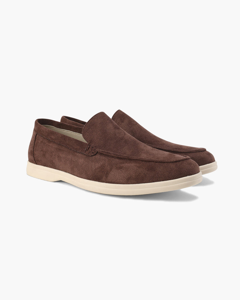 Versatile men's slip-on loafers, suitable for dress or casual, with supportive insole.