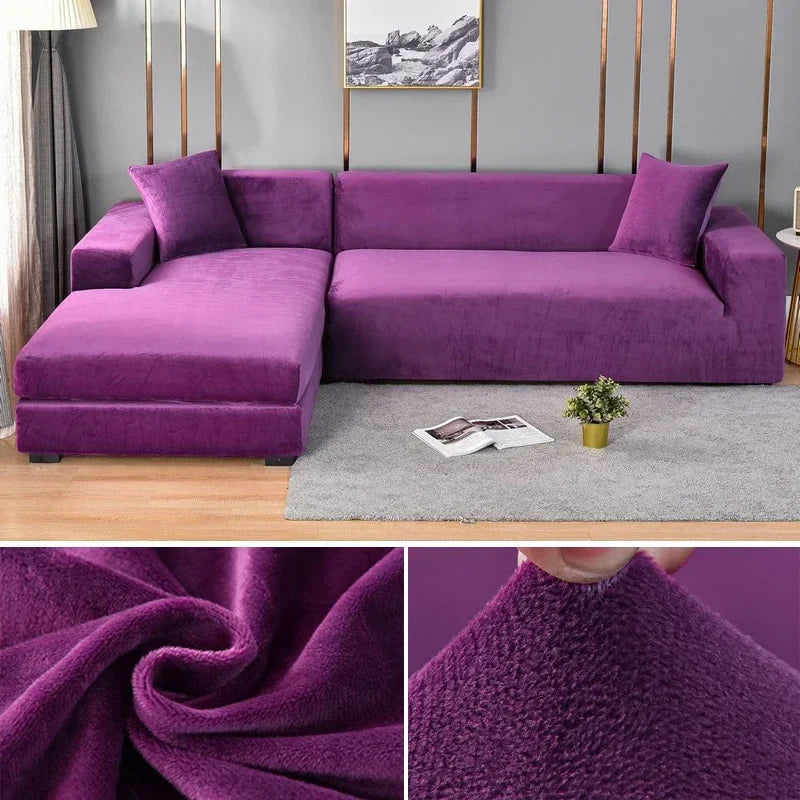 Give your sofa a new elegant look with this luxurious stretch velvet cover.