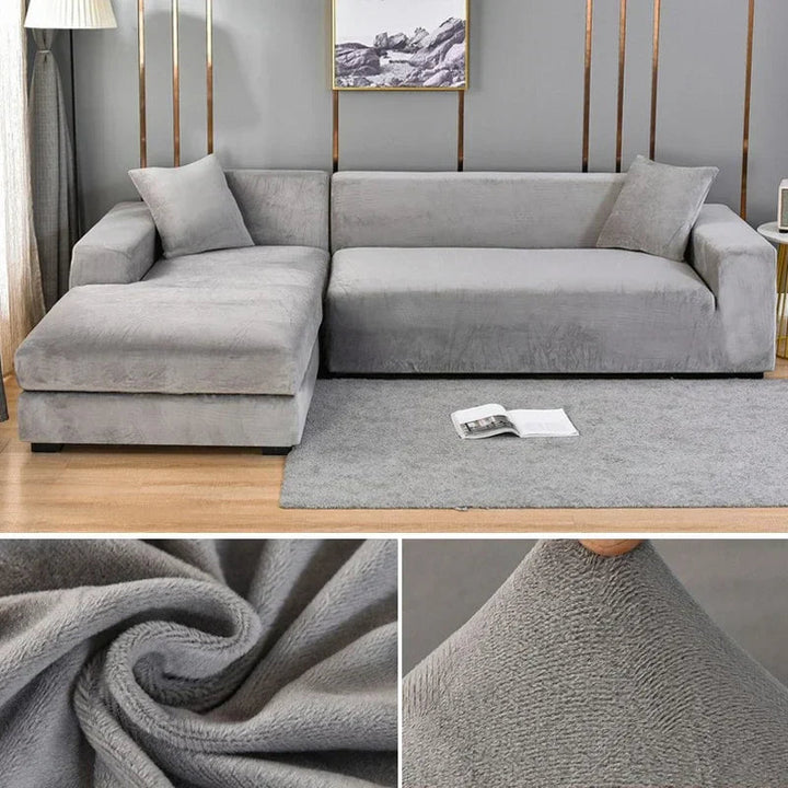 Soft touch luxury stretch velvet sofa cover, adds comfort and style.
