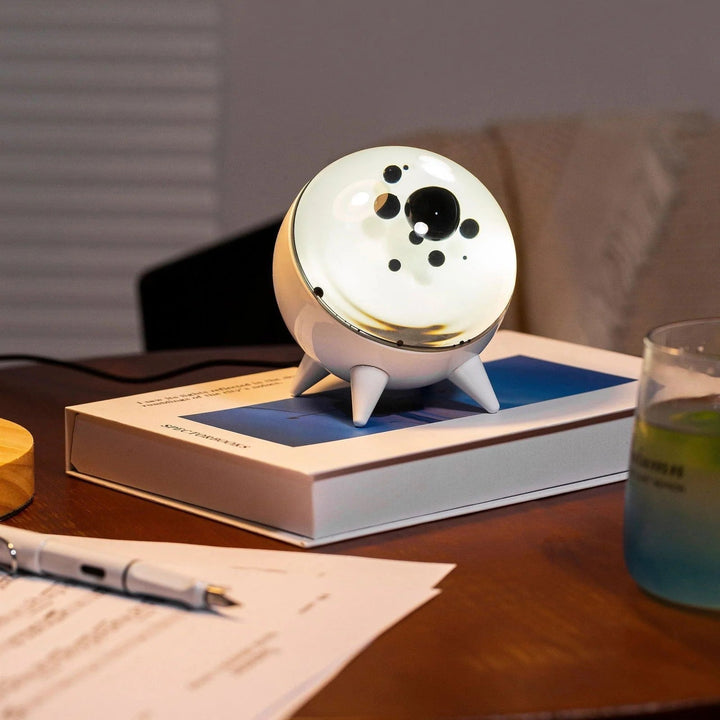 Mesmerizing MagnePulse interactive ferrofluid display, creating dynamic music-reactive art for home or office.