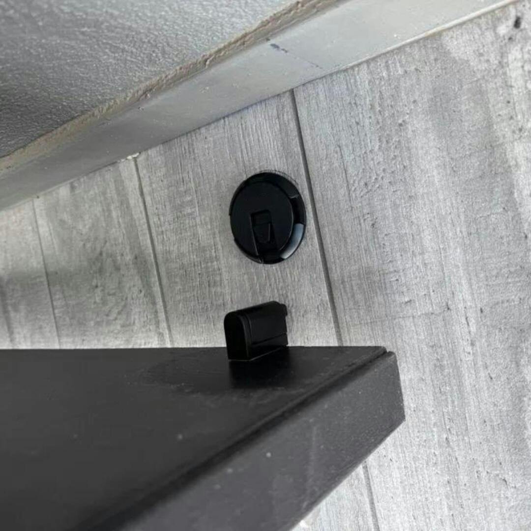 Wall protection magnetic door holder. Modern, easy install, self-adhesive door stop for home safety.