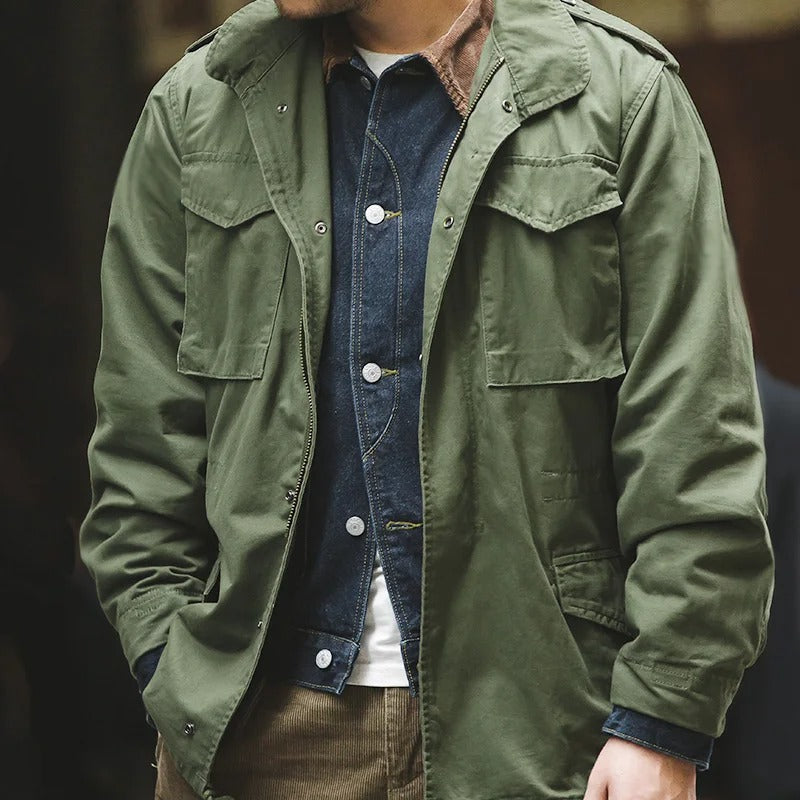 Men's Classic Multi-Pocket Field Jacket - Timeless Utility