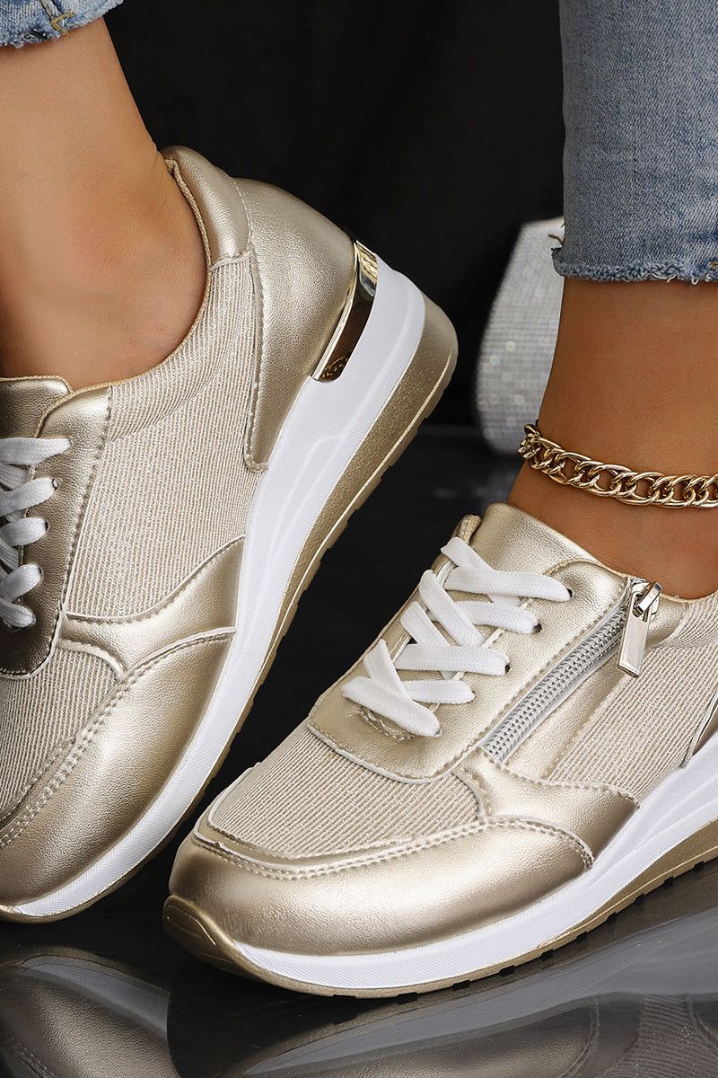 Gold Marceline women's elegant slip-on shoes. Perfect for women's fashion & everyday comfortable footwear.