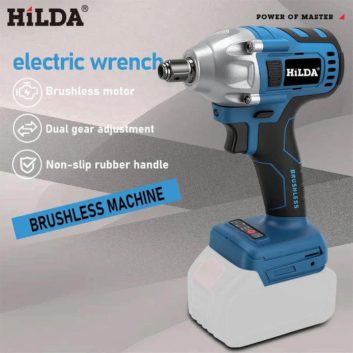 Powerful 18V cordless impact wrench, 1/2 inch drive. Essential power tool for mechanics & DIY.