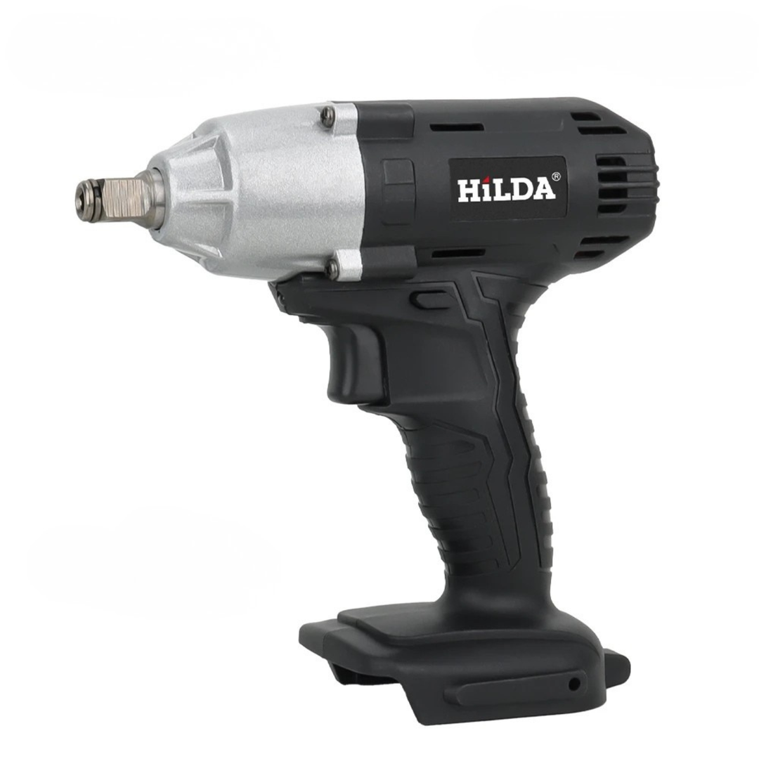 High-torque 18V cordless impact wrench, 1/2 inch drive socket tool for fastening & loosening.