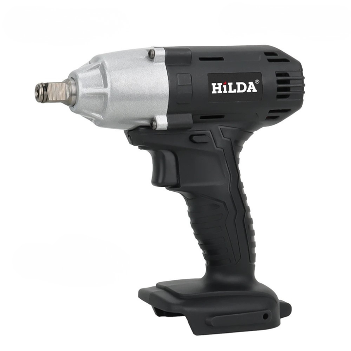 High-torque 18V cordless impact wrench, 1/2 inch drive socket tool for fastening & loosening.