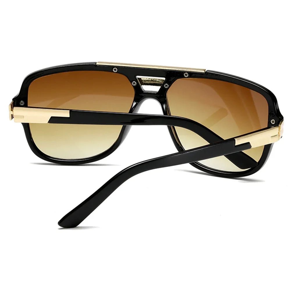 Stylish men's square aviator sunglasses, crafted from acetate with gradient UV400 lenses for ultimate sun protection.