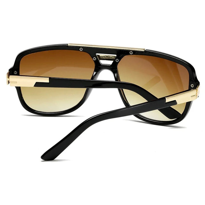Stylish men's square aviator sunglasses, crafted from acetate with gradient UV400 lenses for ultimate sun protection.