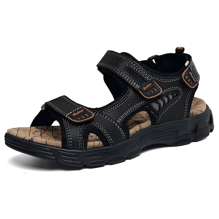 Men's adjustable sandals with stylish contrast stitching, perfect for comfortable daily wear and warm weather walks.