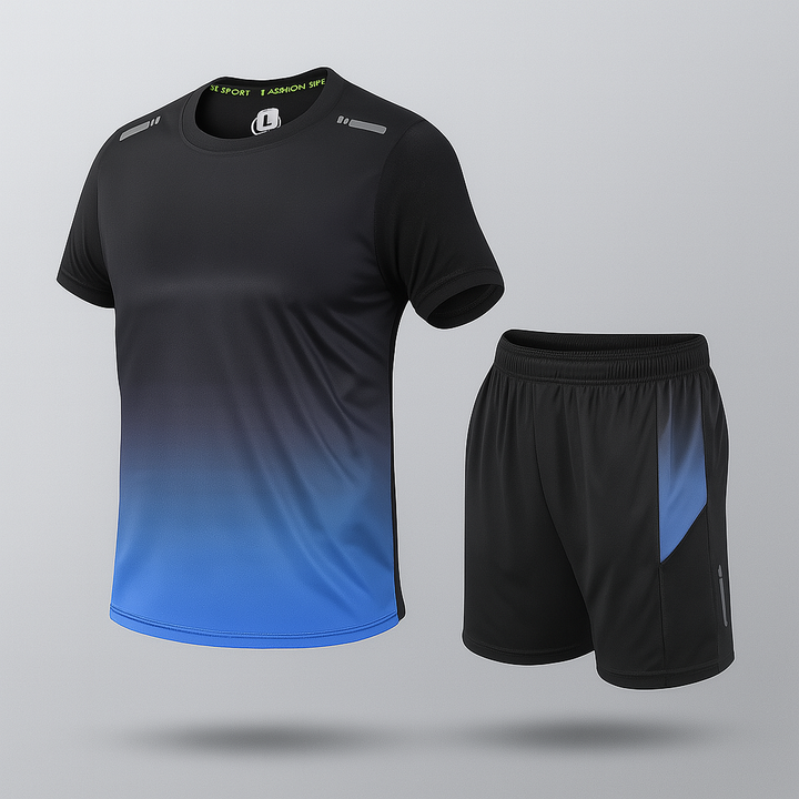 Men's athletic tracksuit set, perfect for performance & casual style. Features jogger pants & zip-up jacket.