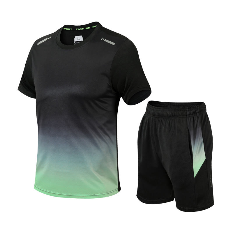 Stylish men's casual outfit tracksuit. Two-piece activewear set, ideal for comfort and modern men's fashion.