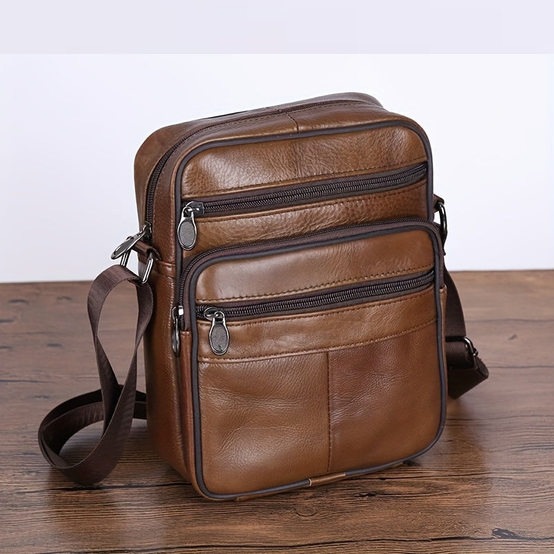 Comfortable men's crossbody bag; black, adjustable for everyday wear, suitable for travel & work.