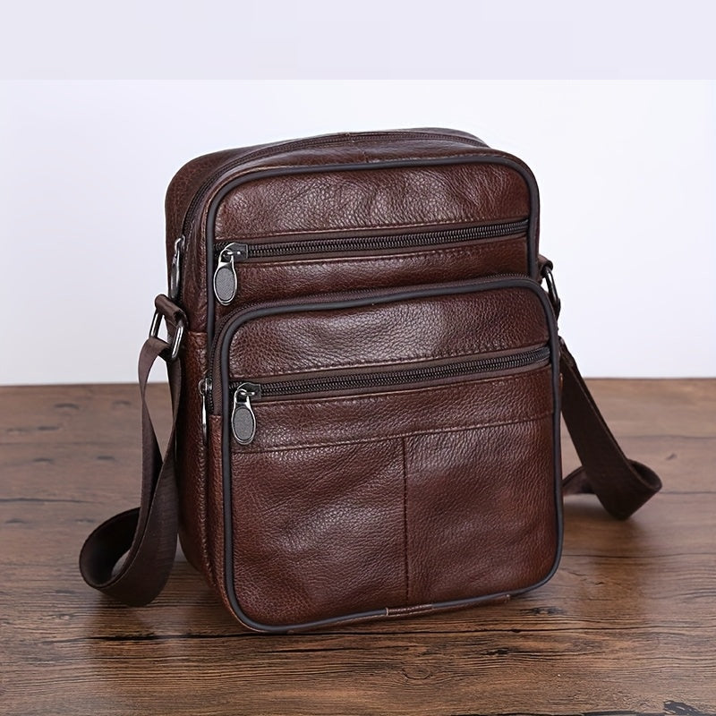 Everyday men's messenger bag with adjustable strap; ideal for organizing essentials on the go.