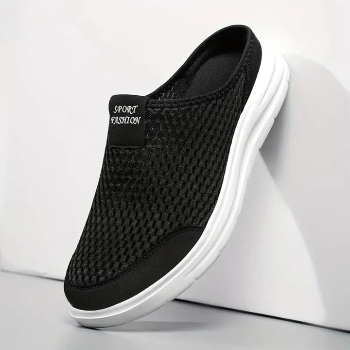 Lightweight men's slip-on comfort sandals, offering superior orthopedic foot support for daily casual wear.