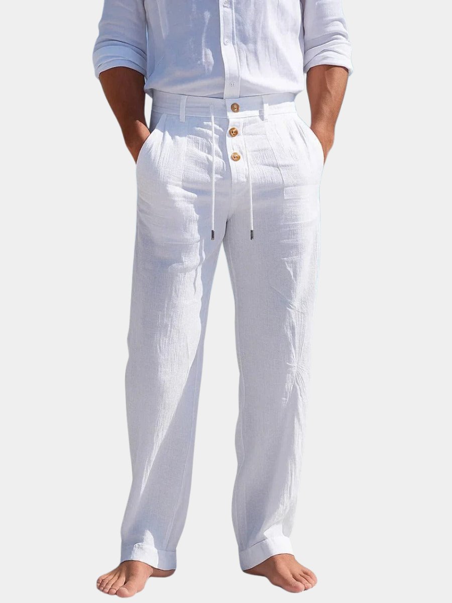 Men's breathable chino pants for warm weather comfort. Lightweight, relaxed fit, versatile for everyday wear.