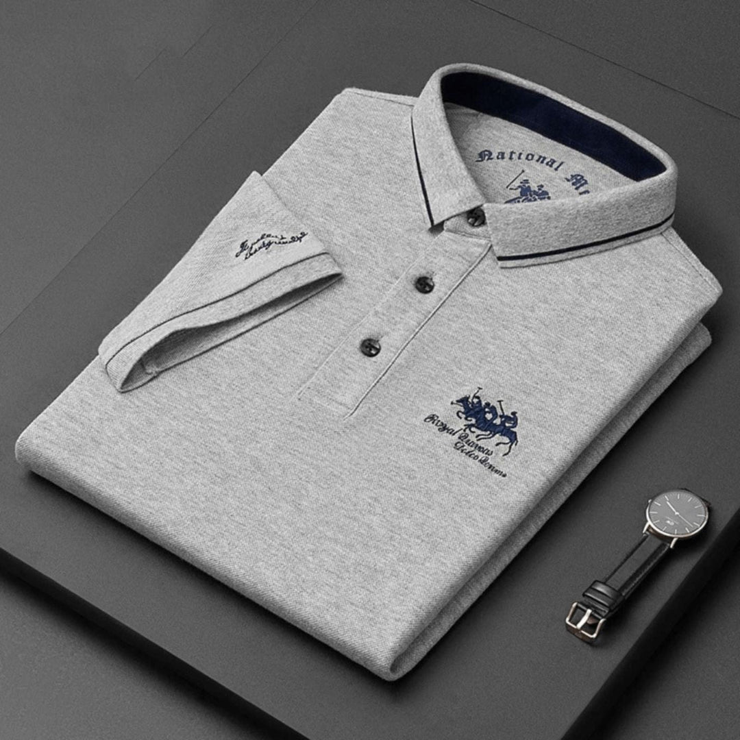 Men's embroidered polo top, stay cool and sharp, perfect comfortable smart casual wear.