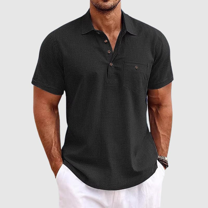 Classic men's casual polo shirt, versatile for everyday wear and summer style.