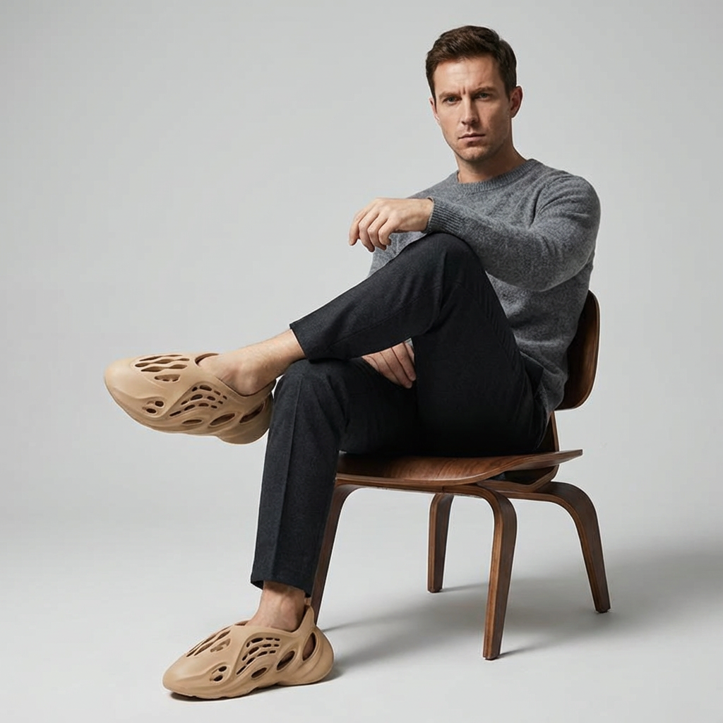 Men's breathable slip-on summer shoes in a light color, perfect for all-day comfort and warm weather casual wear.