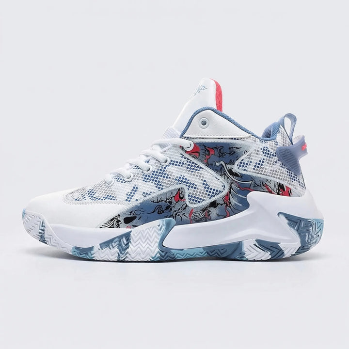Performance men's high-top graphic print court sneakers. Calvin athletic footwear for enhanced agility & support.