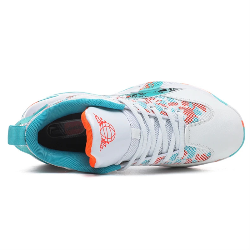 Athletic men's graphic print high-top sneakers, perfect for sports.