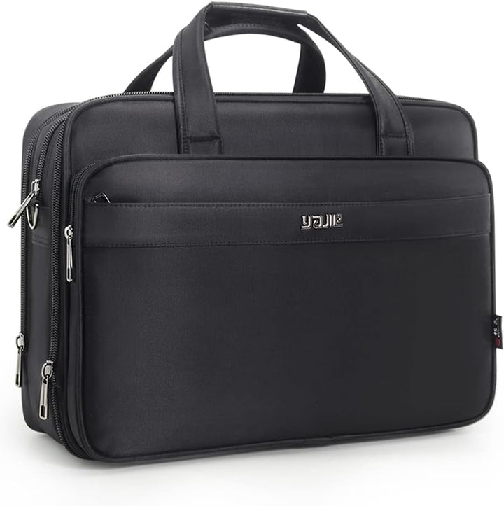 Men's canvas laptop briefcase, ideal for business travel and daily work.