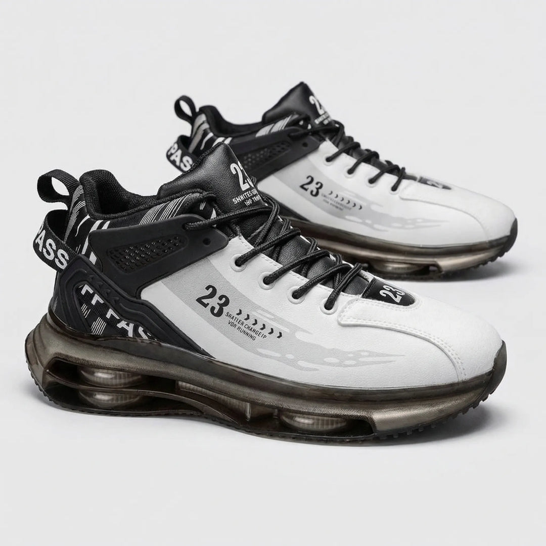 Men's Carlos athletic high-top lace-up sneakers. Orthopedic comfort, cushioned design, and ankle support.