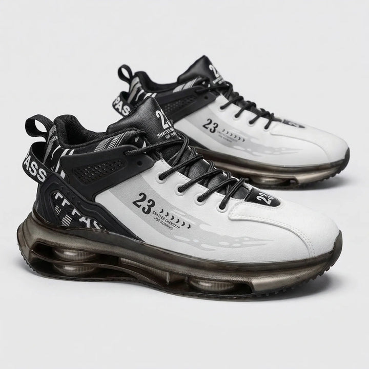 Men's Carlos athletic high-top lace-up sneakers. Orthopedic comfort, cushioned design, and ankle support.