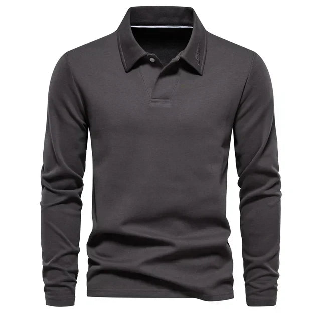 Classic men's long-sleeve turn-down collar polo from Carlton. An essential smart casual shirt for any wardrobe.