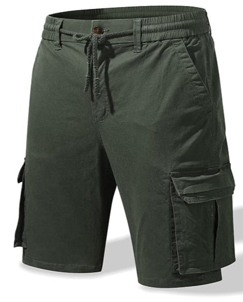Comfortable men's cotton blend shorts with stretch fabric, ideal for summer casualwear.