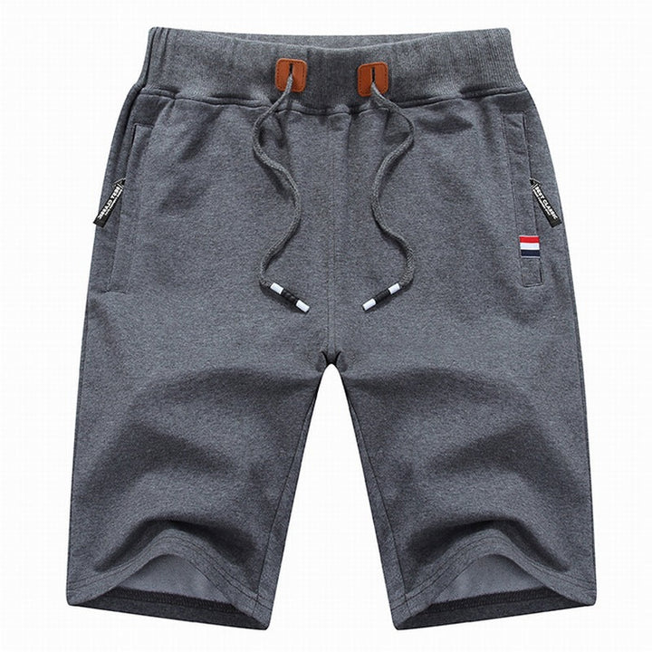 Randy men's casual shorts, comfortable drawstring waist, zippered pockets, great for summer, gym & activewear.