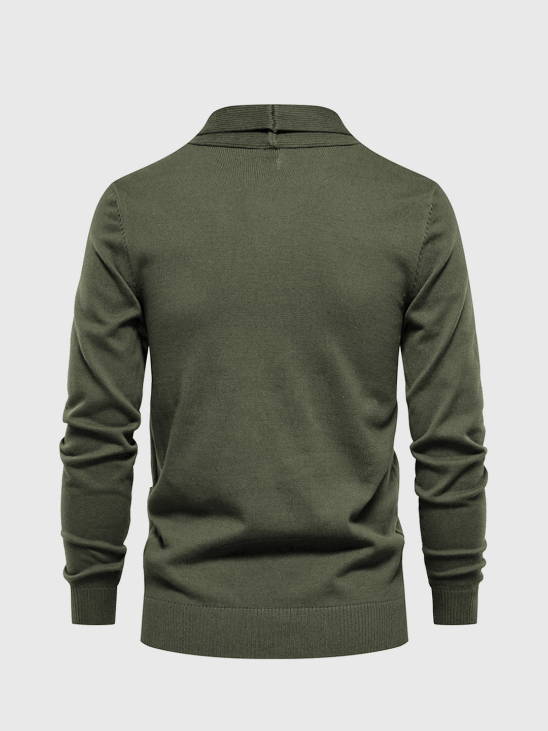 Cream colored men's cotton blend open-front cardigan, a comfortable and versatile top.