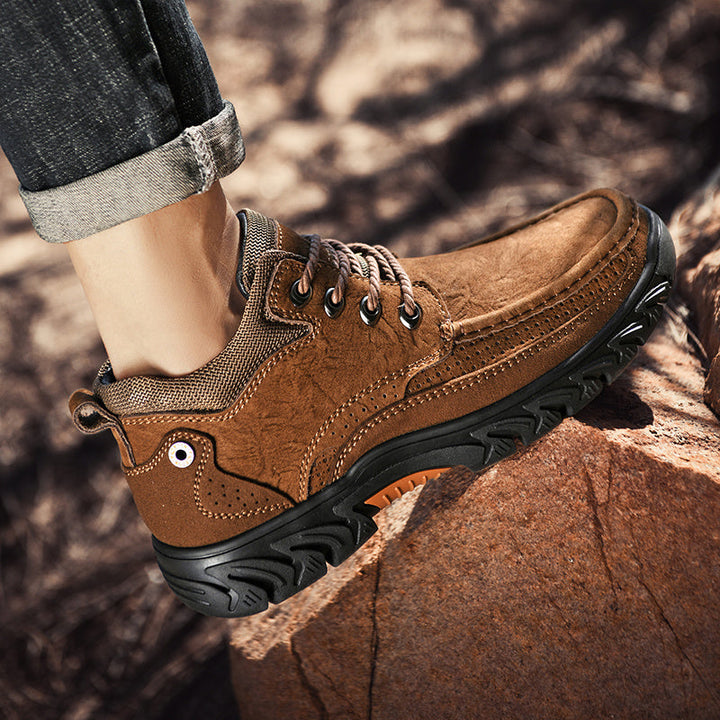 Orthopedic men's casual leather boots, offering great support and comfort