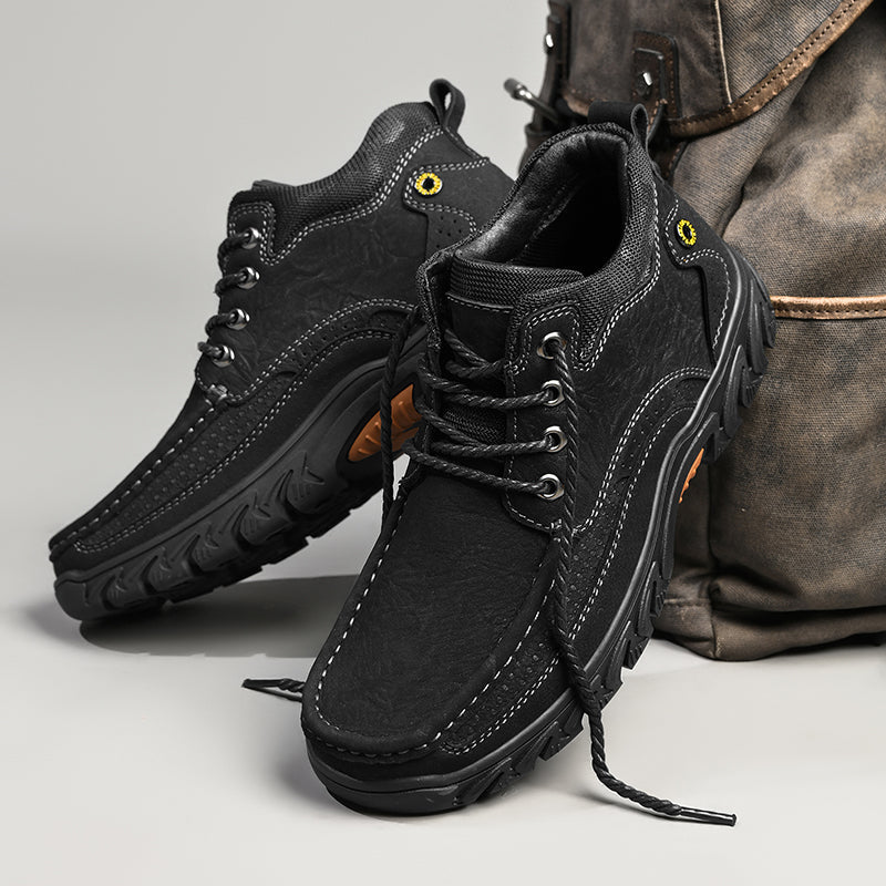 Men's suede casual short boots in a stylish, earthy tone for outdoor use