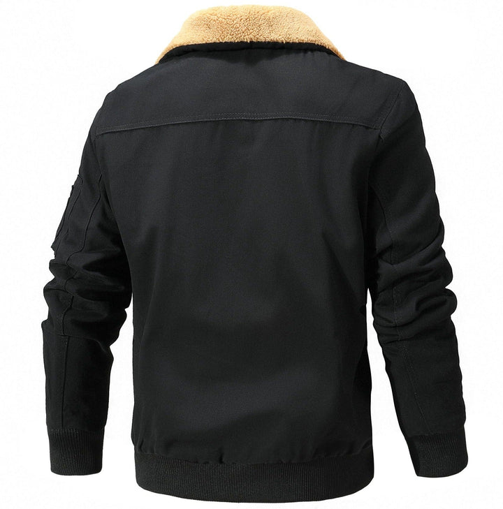Men's outdoor jacket in a stylish pose, demonstrating versatility for casual spring menswear.