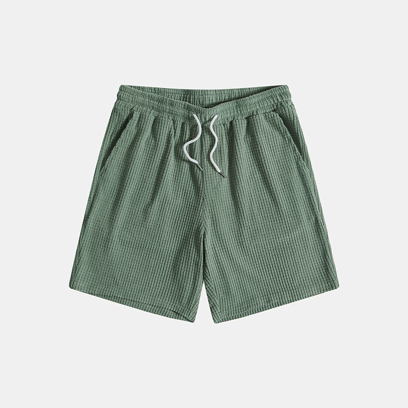 Men's fashion summer set: casual short sleeve top & drawstring shorts, a perfect matching outfit.