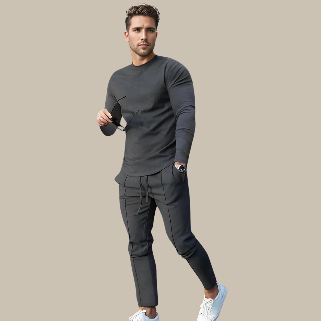 Men's casual loungewear set in a versatile color, great for everyday wear and relaxed style