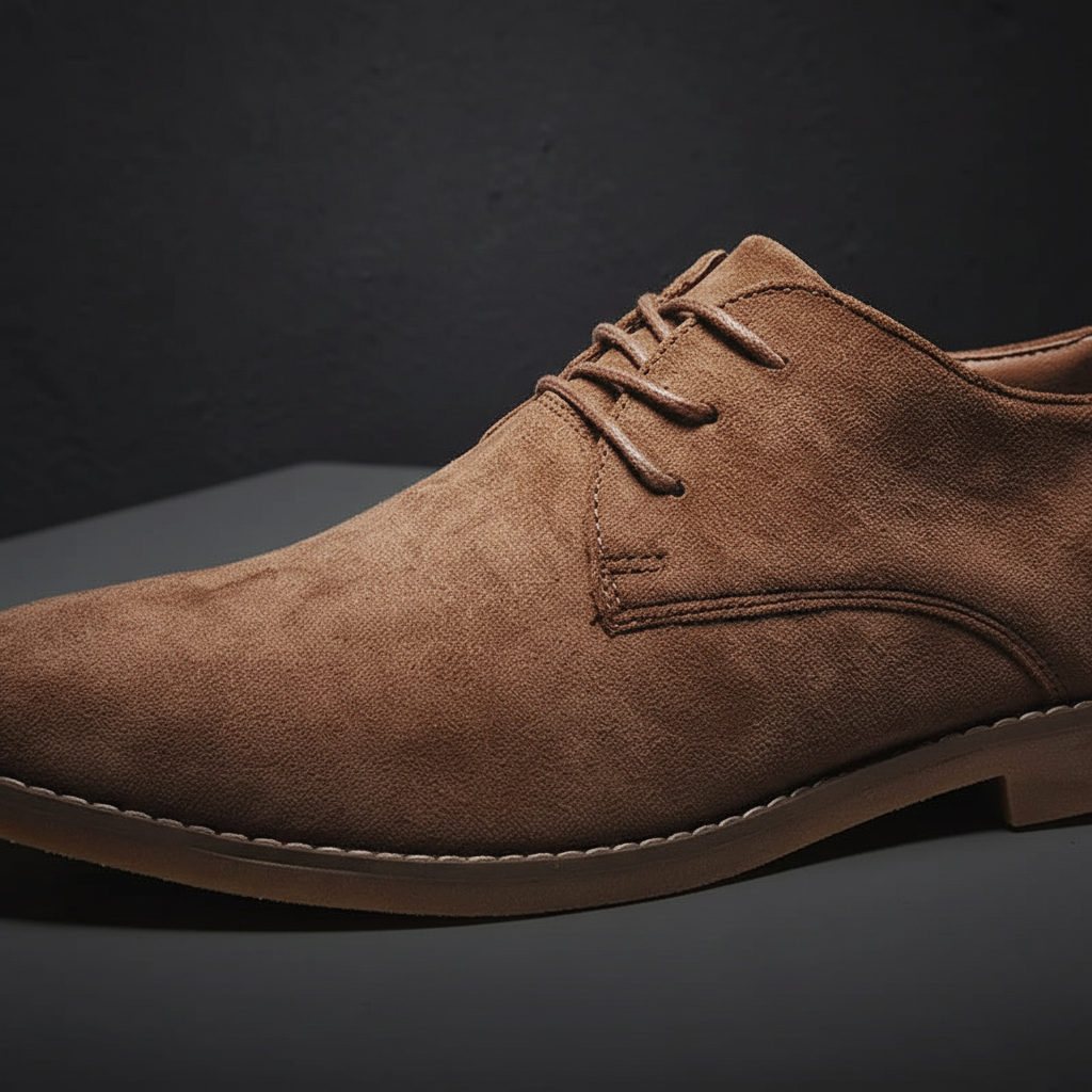 Elegant men's lace-up oxford shoes in khaki, ideal for business, formal, or smart casual outfits.