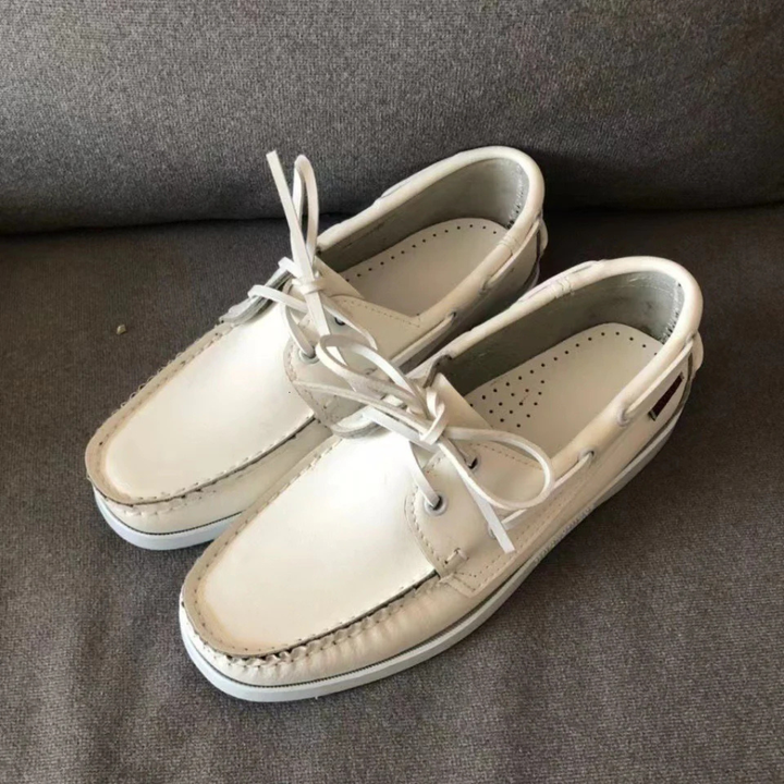 Men's stylish classic boat shoes, comfortable slip-on moccasin. Elegant casual footwear, perfect for nautical adventures & daily style.