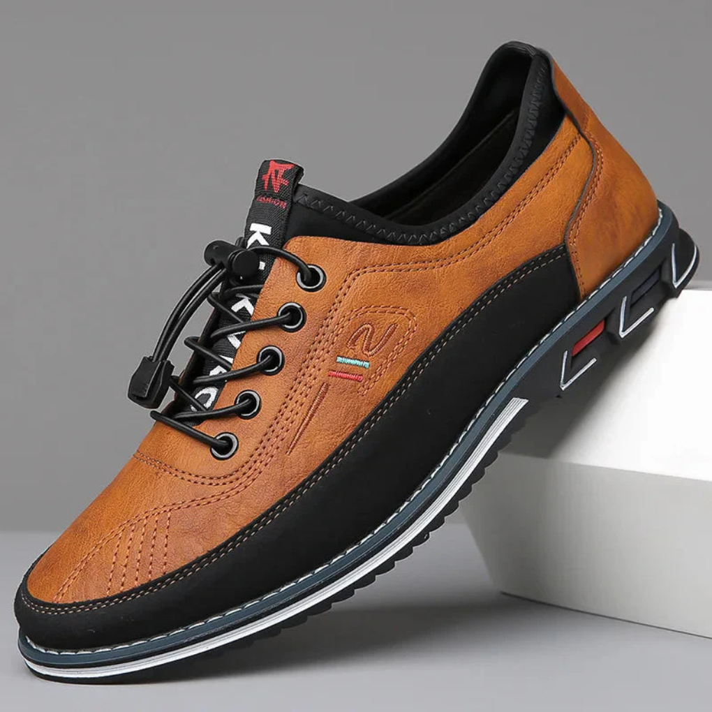 Men's classic brown leather Oxford dress shoes for formal events, business meetings & smart casual office wear.