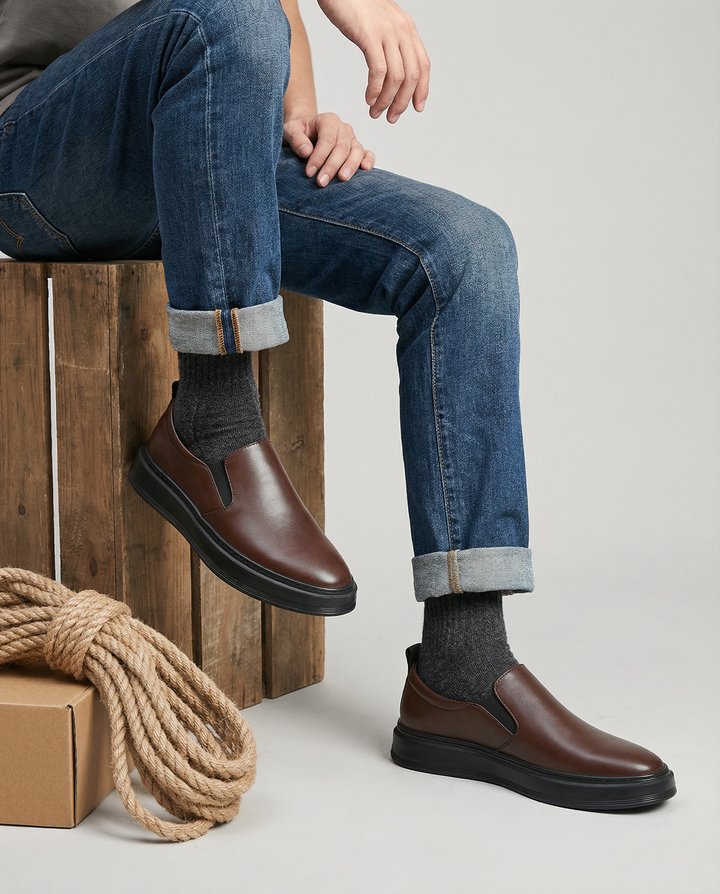 White leather slip-on loafers for men, a fresh and comfortable option for everyday fashion
