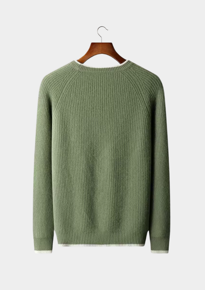 Classic style men's sweater, a versatile crew neck pullover for all-season fashion.
