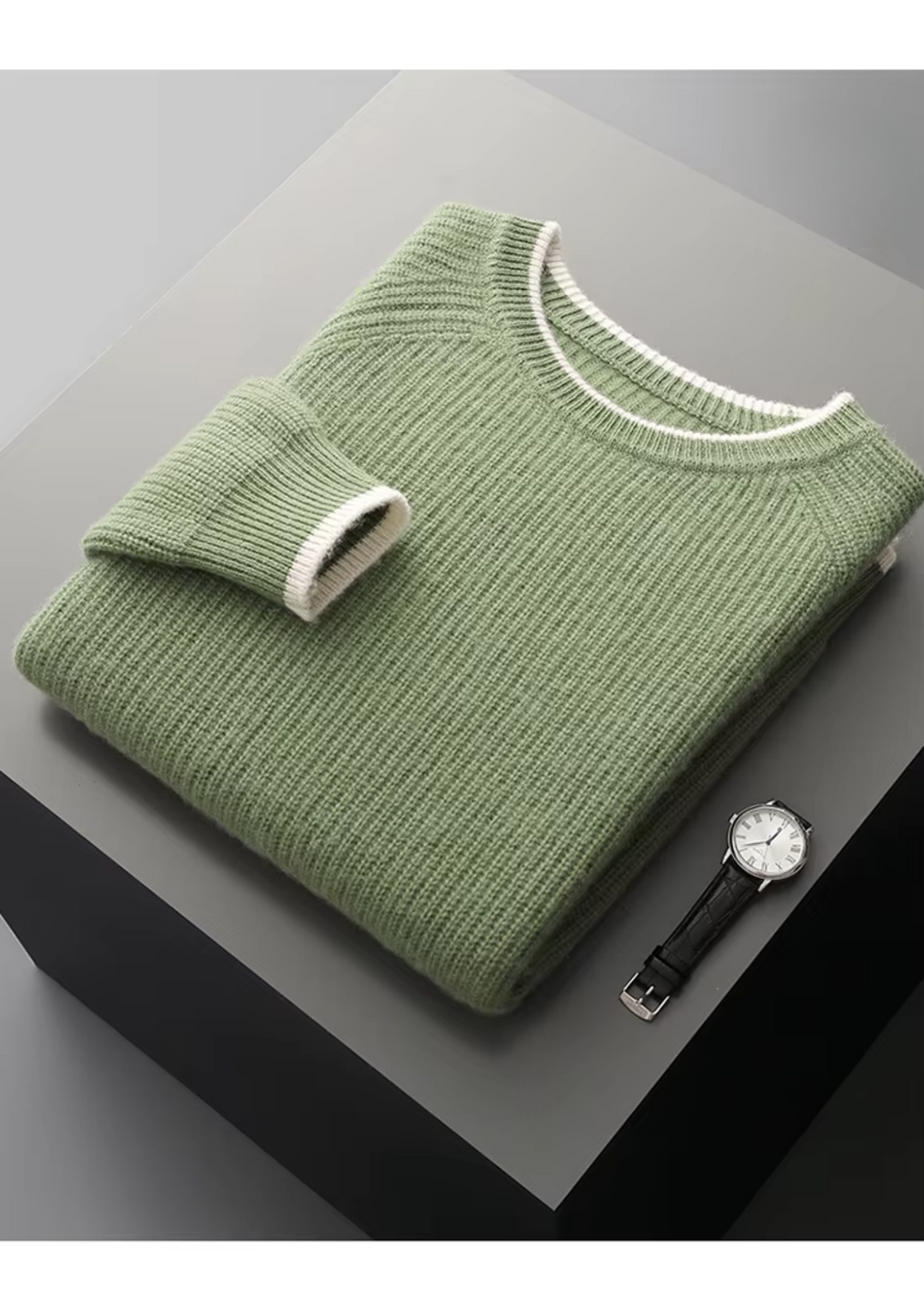 Everyday wear men's crew neck sweater, designed for effortless all-season casual style.