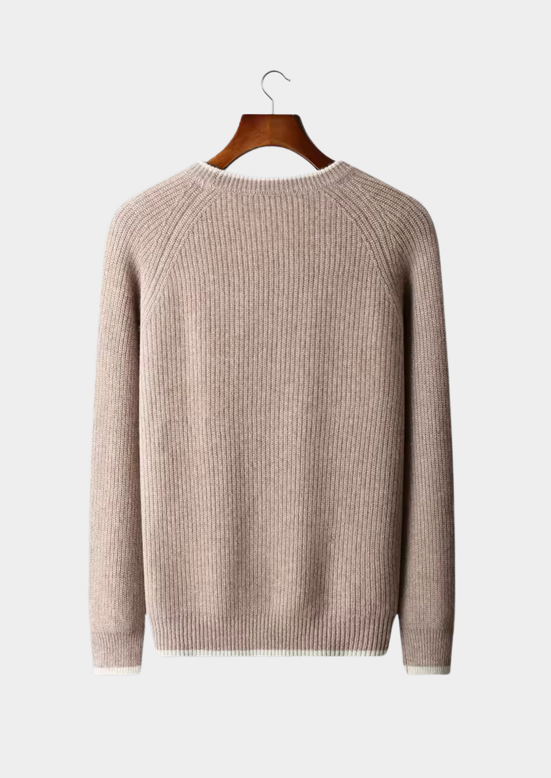 Classic crew neck men's pullover, an essential for smart casual and all-season layering.