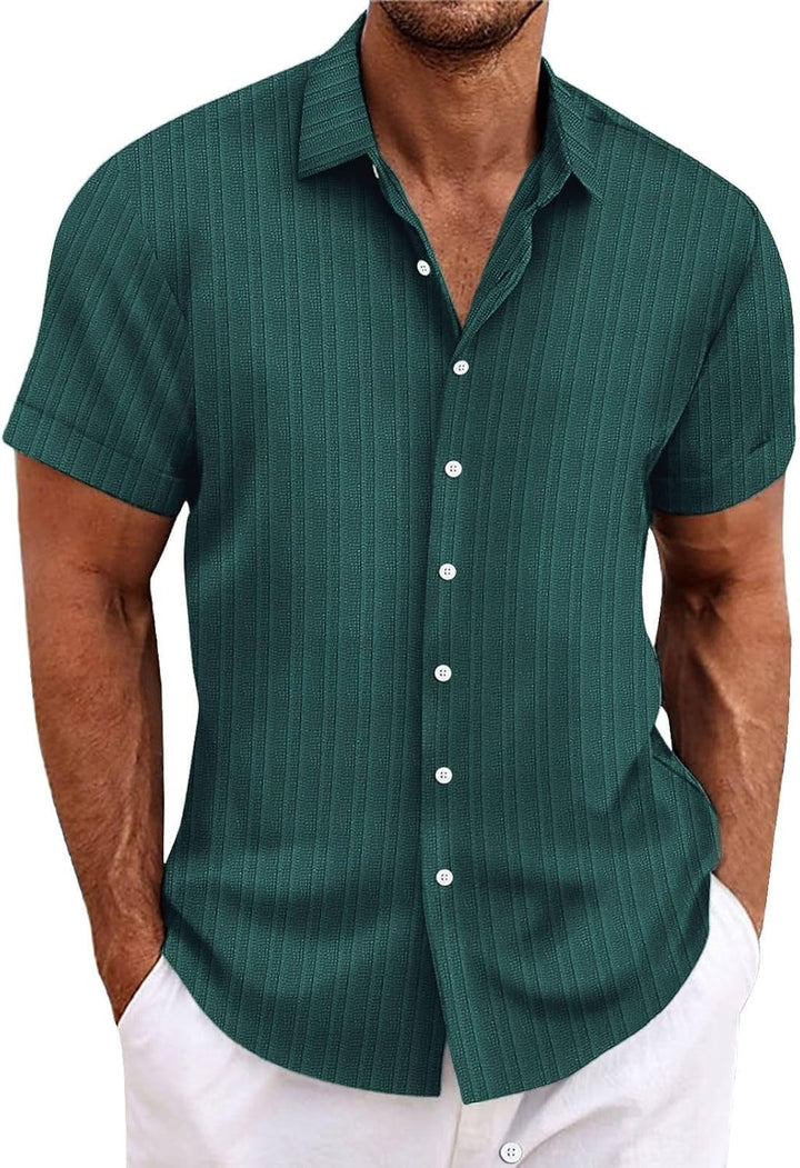 Smart casual men's polo shirt. Versatile short sleeve, classic fit top for everyday fashion, comfortable & stylish.