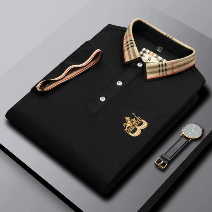 Men's classic fit short-sleeve polo shirt, ideal for effortless casual wear & summer style.