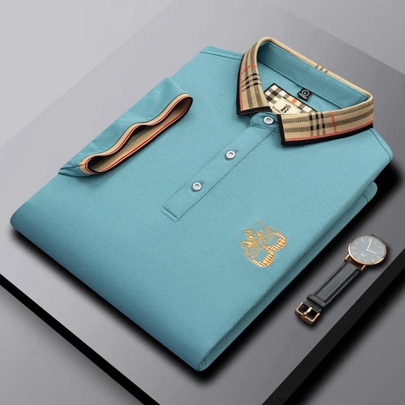 Classic fit men's polo shirt, short sleeve for effortless style & comfort in casual wear.